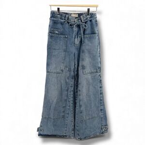 We The Free Wide Leg Jeans Size S Crvy Outlaw Wide-leg Jeans In Denim